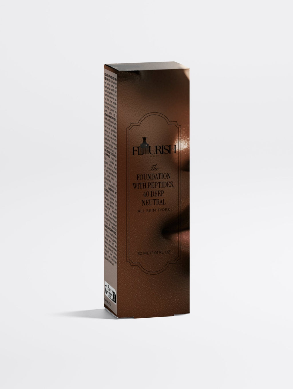 Flourish Branding Co Foundation with Peptides lightweight complexion foundation for a smooth, even skin tone and natural-looking coverage.