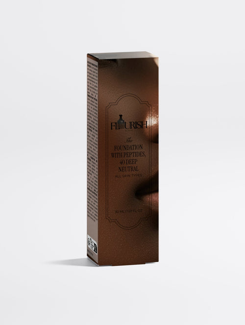 Flourish Branding Co Foundation with Peptides lightweight complexion foundation for a smooth, even skin tone and natural-looking coverage.
