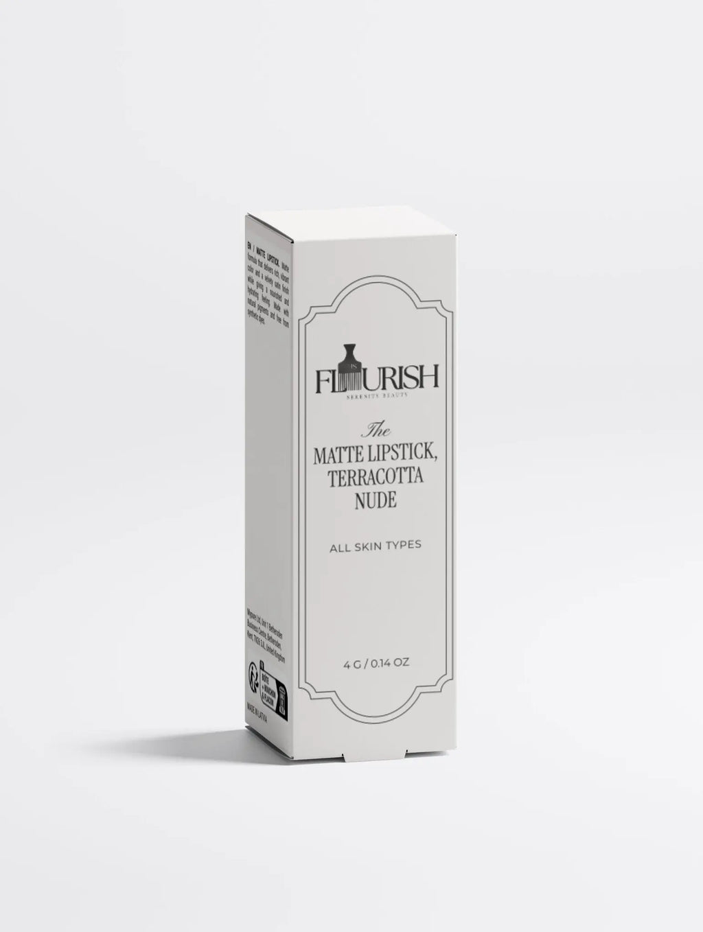 High-end clean beauty matte lipstick with creamy texture, long-lasting wear, and nourishing vegan formula.=