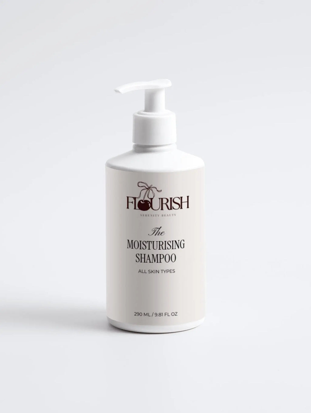 Flourish by Serenity Beauty moisturising shampoo with Aloe Vera for hydrated and glossy hair