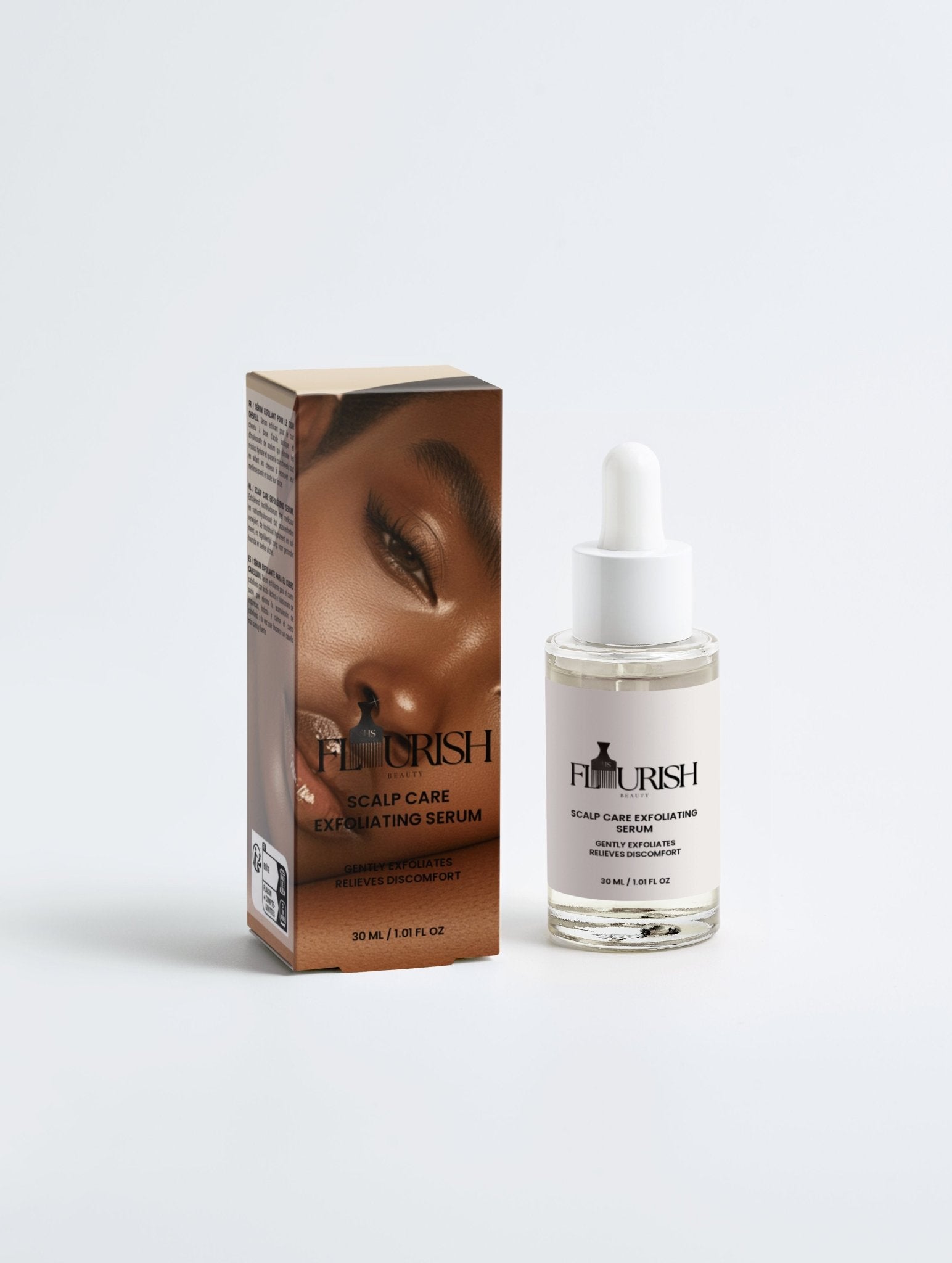 Scalp Care Exfoliating Serum gently exfoliating the scalp to remove buildup and promote a clean, balanced hair foundation.
